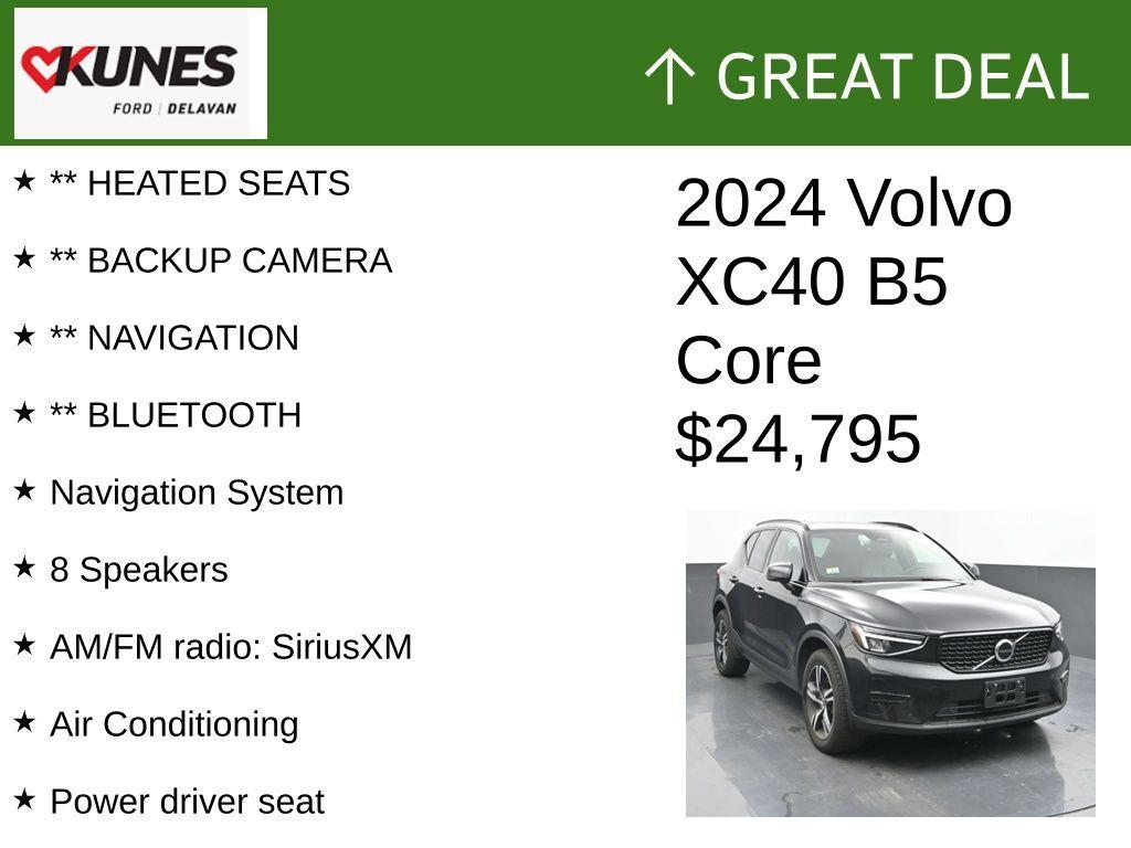 used 2024 Volvo XC40 car, priced at $24,795