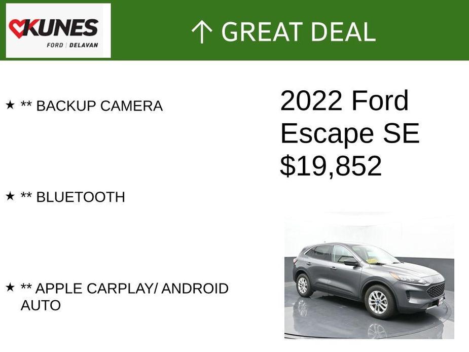 used 2022 Ford Escape car, priced at $19,852