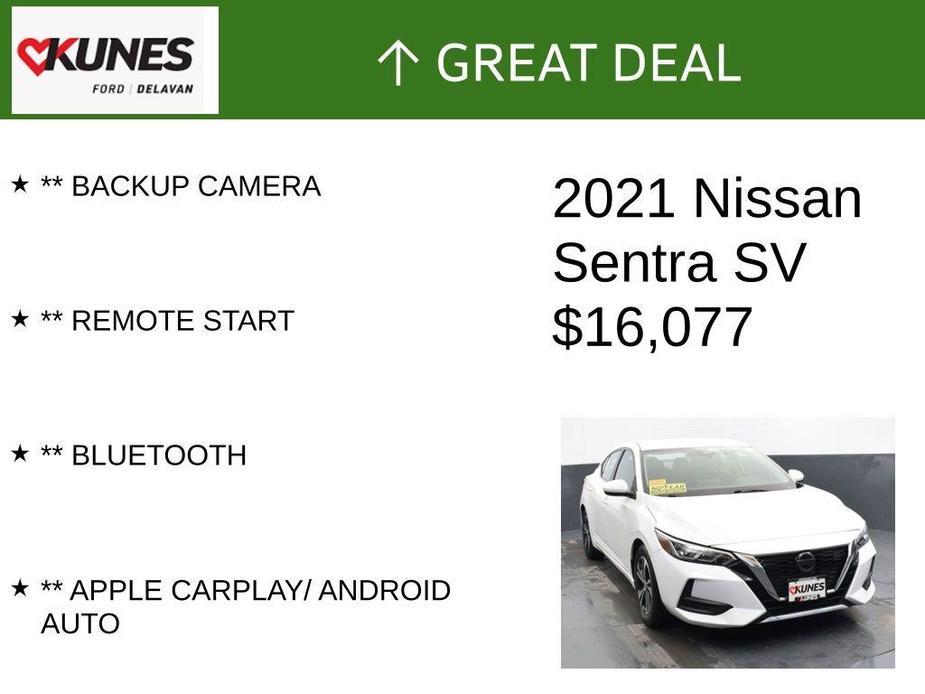 used 2021 Nissan Sentra car, priced at $16,077