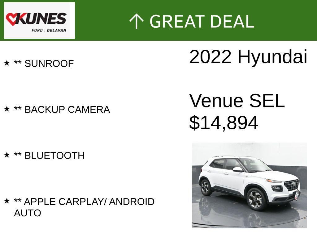 used 2022 Hyundai Venue car, priced at $14,894