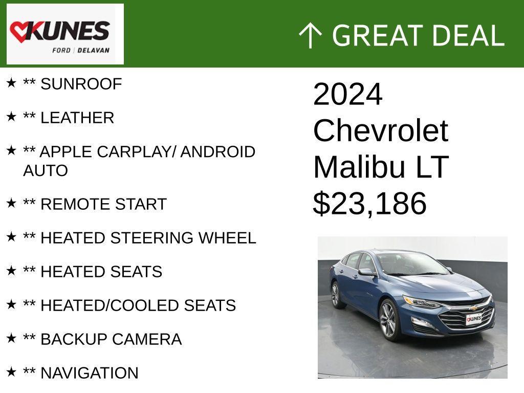 used 2024 Chevrolet Malibu car, priced at $23,186