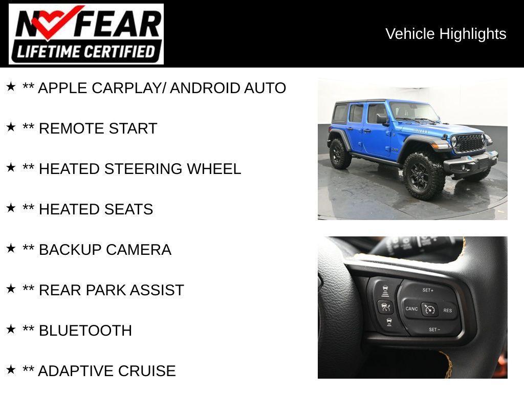 used 2024 Jeep Wrangler 4xe car, priced at $37,500