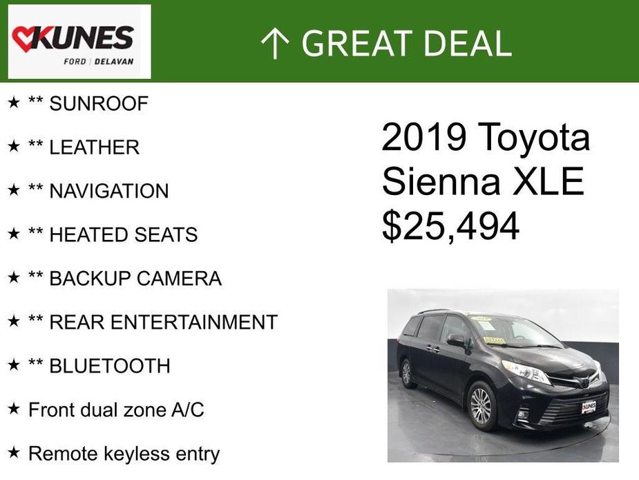 used 2019 Toyota Sienna car, priced at $26,055