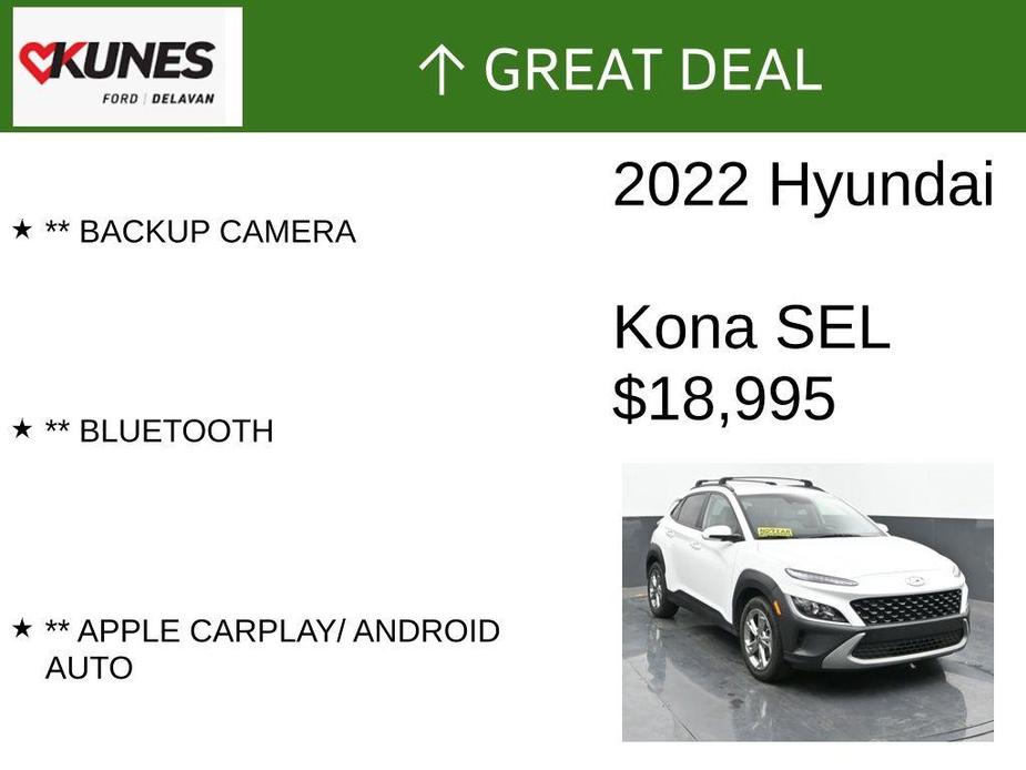 used 2022 Hyundai Kona car, priced at $18,995