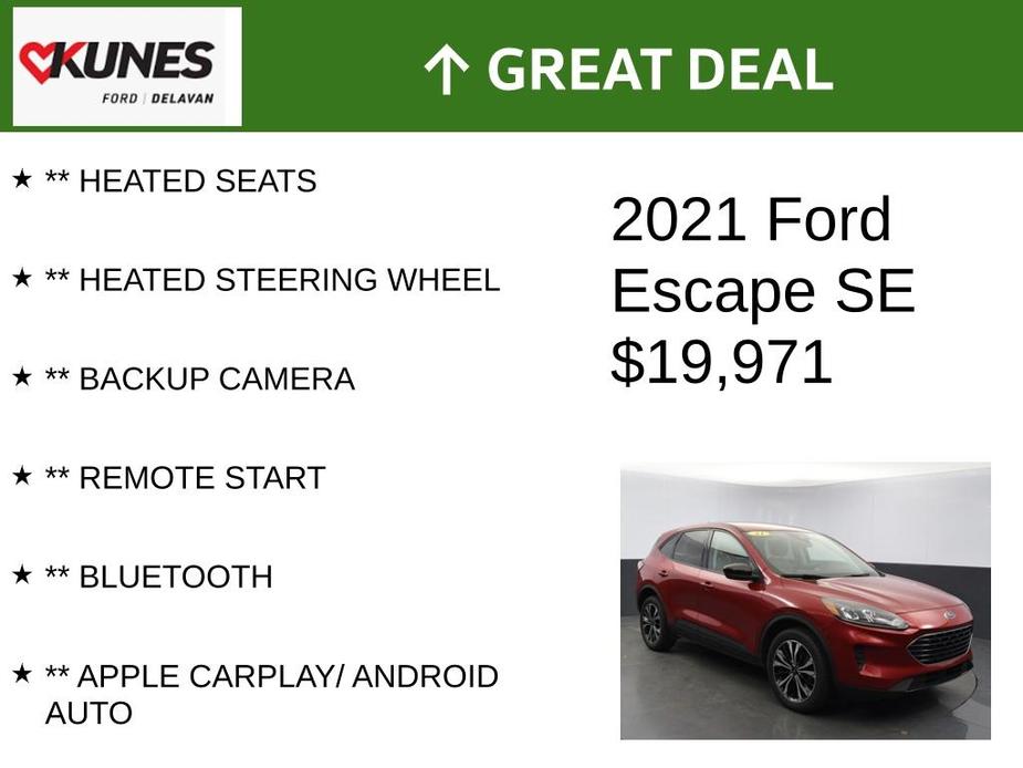 used 2021 Ford Escape car, priced at $19,971