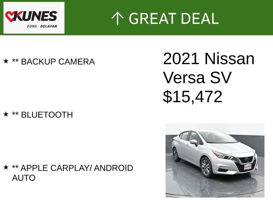 used 2021 Nissan Versa car, priced at $15,472