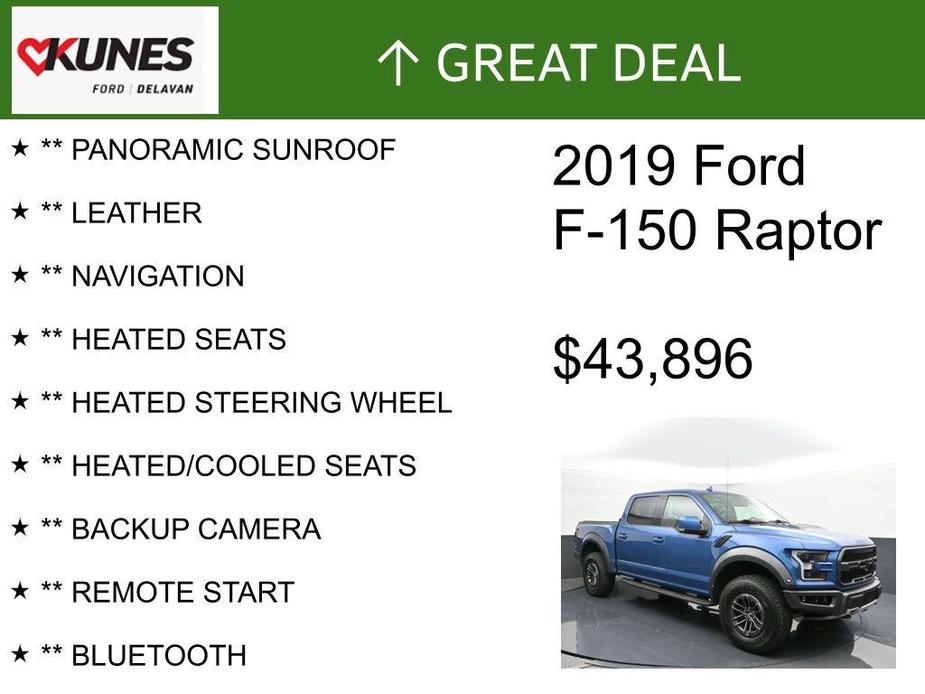 used 2019 Ford F-150 car, priced at $43,896