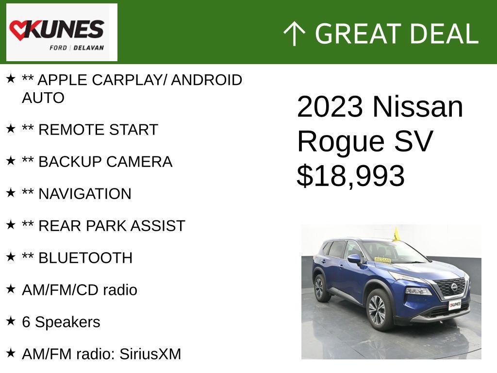 used 2023 Nissan Rogue car, priced at $18,993