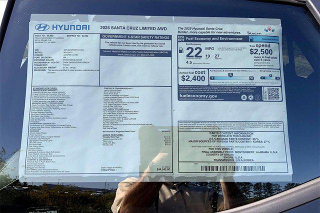 new 2025 Hyundai SANTA CRUZ car, priced at $41,239