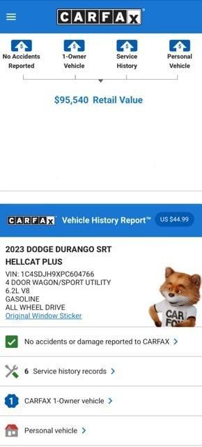 used 2023 Dodge Durango car, priced at $86,974