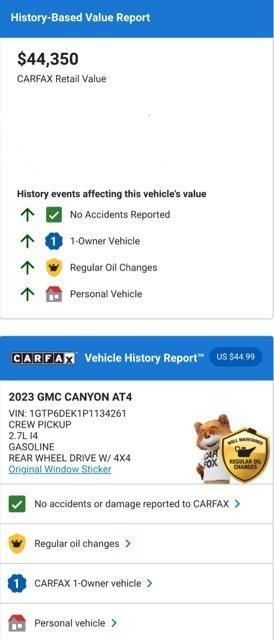 used 2023 GMC Canyon car, priced at $40,974