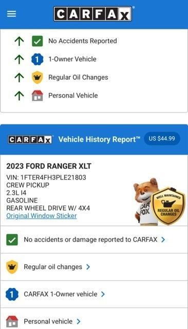 used 2023 Ford Ranger car, priced at $32,974