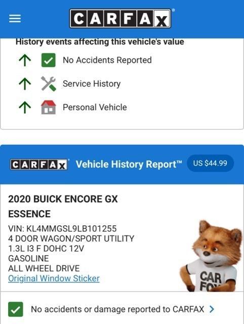 used 2020 Buick Encore GX car, priced at $18,974