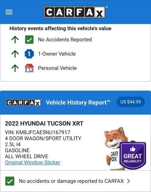 used 2022 Hyundai Tucson car, priced at $21,974