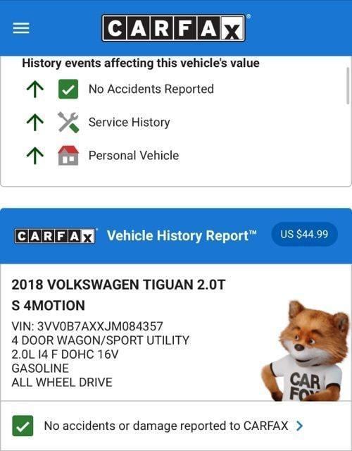 used 2018 Volkswagen Tiguan car