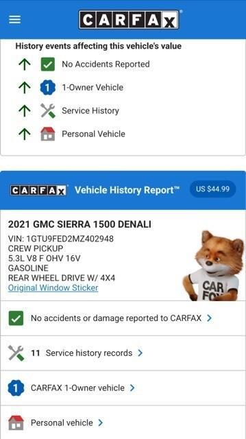 used 2021 GMC Sierra 1500 car, priced at $41,794