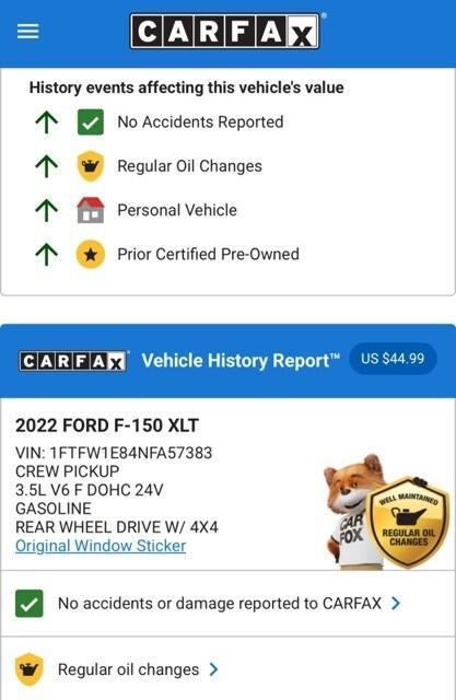 used 2022 Ford F-150 car, priced at $43,974