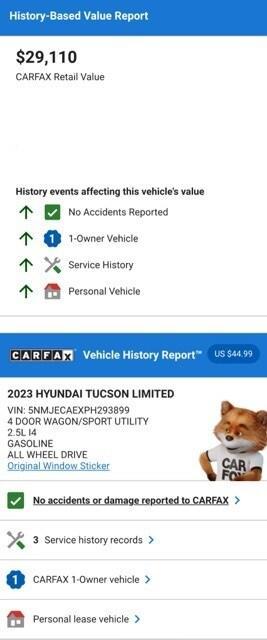 used 2023 Hyundai Tucson car, priced at $26,894