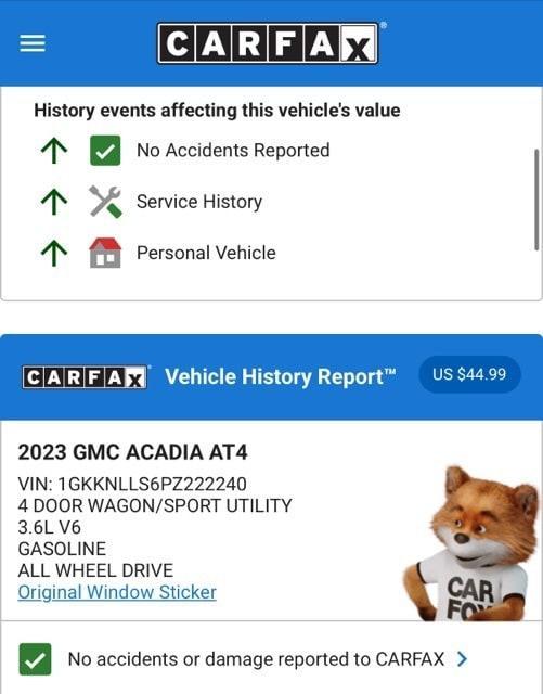 used 2023 GMC Acadia car, priced at $35,974