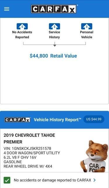 used 2019 Chevrolet Tahoe car, priced at $42,974