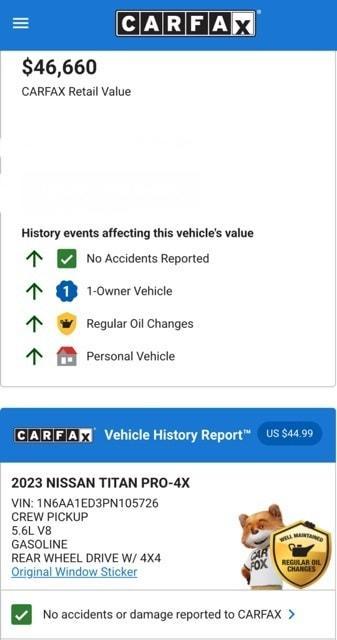 used 2023 Nissan Titan car, priced at $43,974