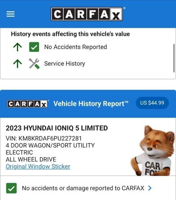 used 2023 Hyundai IONIQ 5 car, priced at $29,894