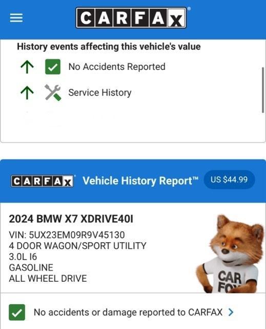 used 2024 BMW X7 car, priced at $79,974
