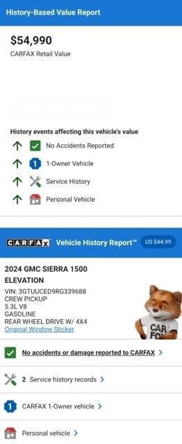 used 2024 GMC Sierra 1500 car, priced at $46,974