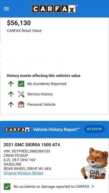 used 2021 GMC Sierra 1500 car, priced at $47,574