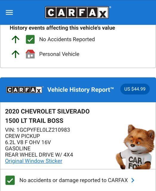 used 2020 Chevrolet Silverado 1500 car, priced at $39,974