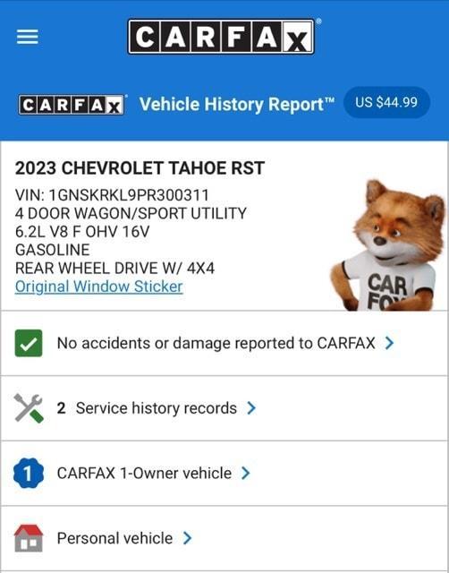 used 2023 Chevrolet Tahoe car, priced at $62,974