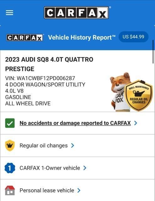 used 2023 Audi SQ8 car, priced at $86,974