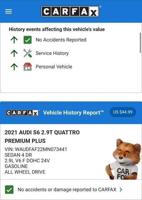 used 2021 Audi S6 car, priced at $45,974