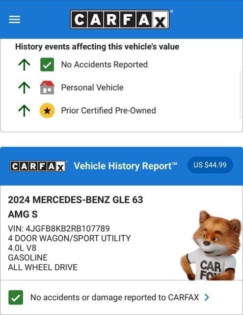 used 2024 Mercedes-Benz AMG GLE 63 car, priced at $89,974