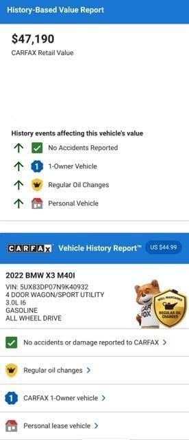 used 2022 BMW X3 car, priced at $44,974