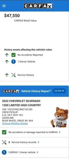 used 2022 Chevrolet Silverado 1500 Limited car, priced at $46,974