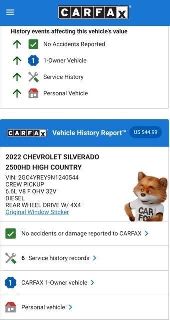 used 2022 Chevrolet Silverado 2500 car, priced at $57,974