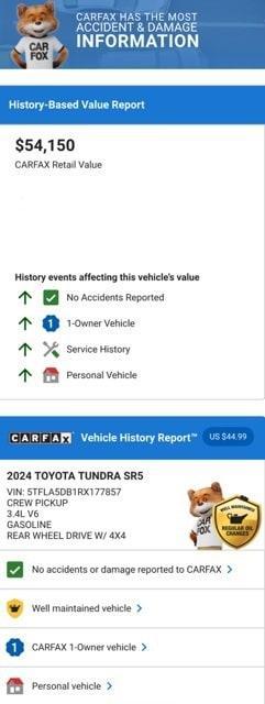 used 2024 Toyota Tundra car, priced at $47,974