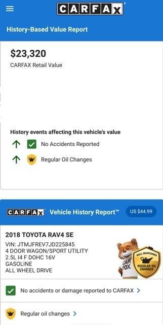 used 2018 Toyota RAV4 car, priced at $22,954