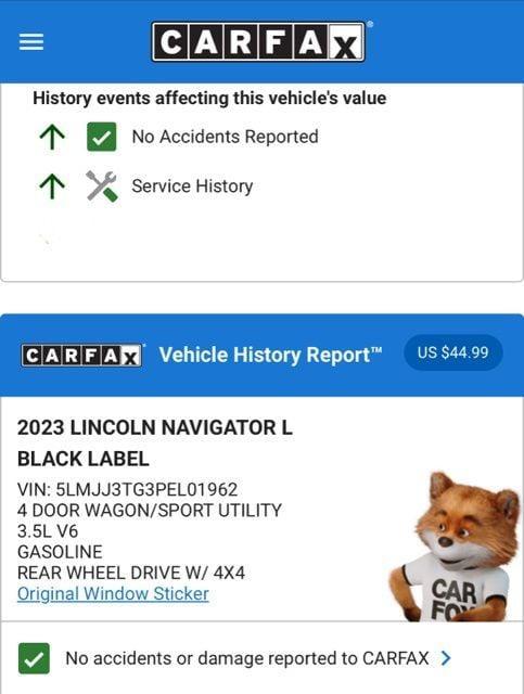 used 2023 Lincoln Navigator L car, priced at $72,574