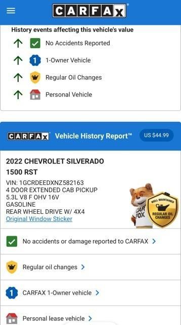 used 2022 Chevrolet Silverado 1500 car, priced at $40,574
