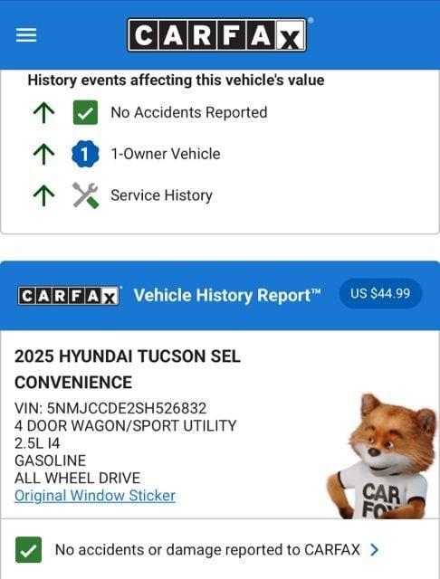 used 2025 Hyundai Tucson car, priced at $29,974