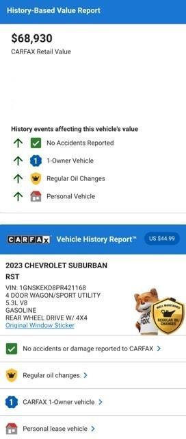 used 2023 Chevrolet Suburban car, priced at $66,974