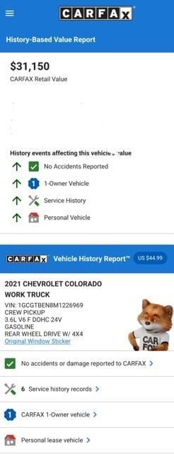 used 2021 Chevrolet Colorado car, priced at $26,974