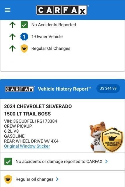 used 2024 Chevrolet Silverado 1500 car, priced at $54,974