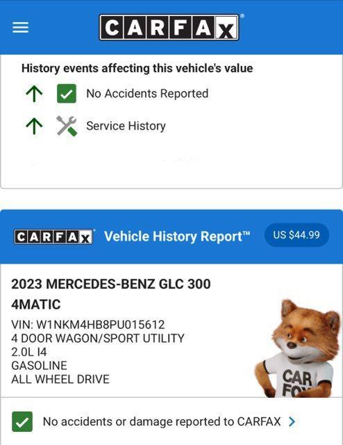 used 2023 Mercedes-Benz GLC 300 car, priced at $35,974