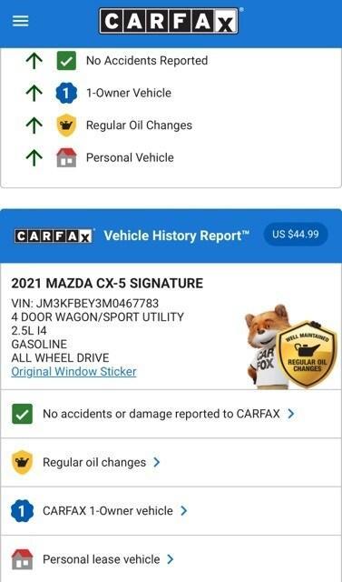 used 2021 Mazda CX-5 car, priced at $24,574
