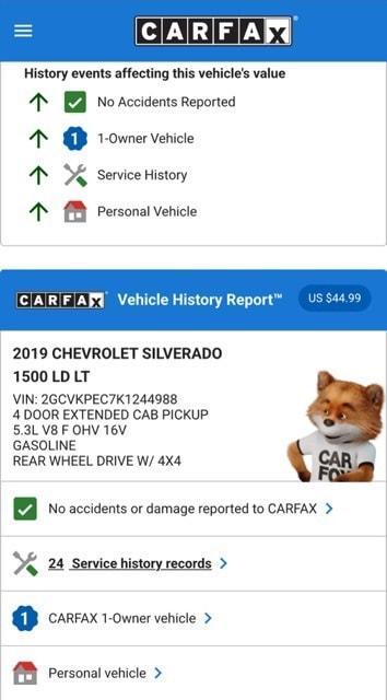 used 2019 Chevrolet Silverado 1500 LD car, priced at $27,894