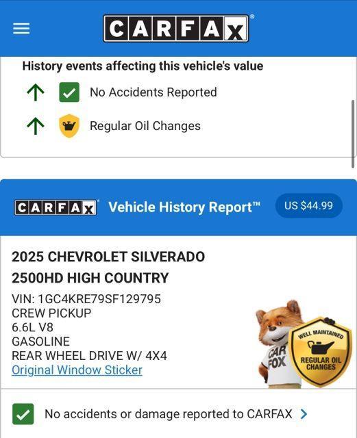 used 2025 Chevrolet Silverado 2500 car, priced at $69,574