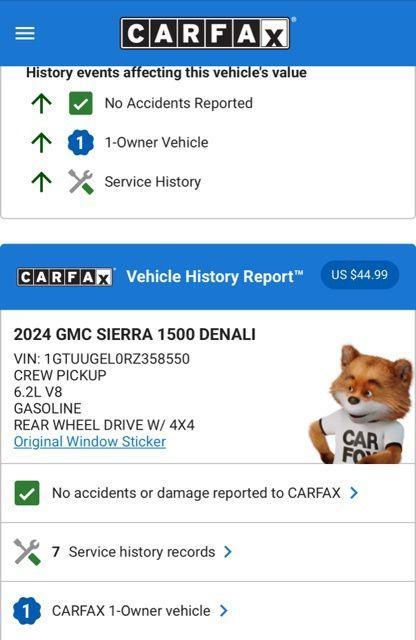 used 2024 GMC Sierra 1500 car, priced at $54,974